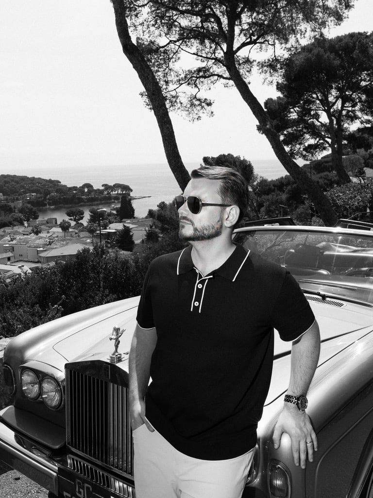Erick Dronski looking toward the coast on the French Riviera
